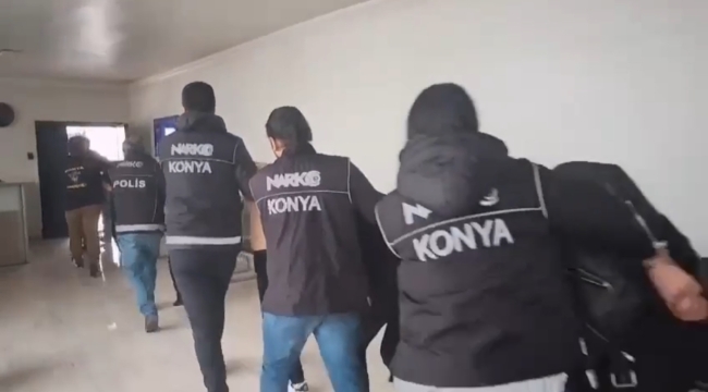 Konya Narkotikten zehir tacirlerine büyük vurgun!42 kişi tutuklandı 