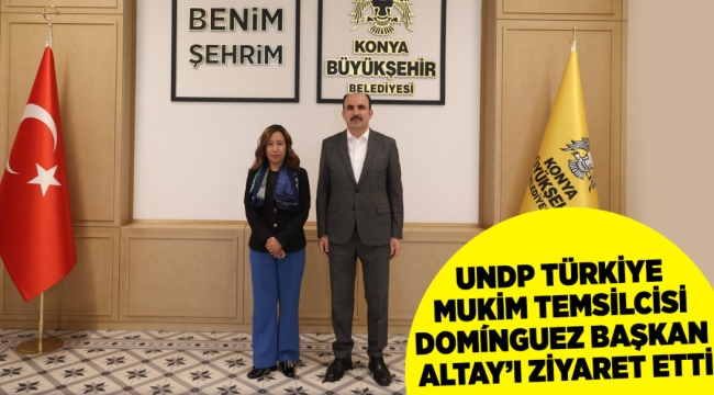 UNDP TÜRKİYE MUKİM TEMSİLCİSİ DOMÍNGUEZ BAŞKAN ALTAY'I ZİYARET ETTİ