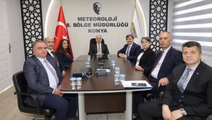 Vali Akın, Konya Meteoroloji 8. Bölge Müdürlüğünü Ziyaret Etti