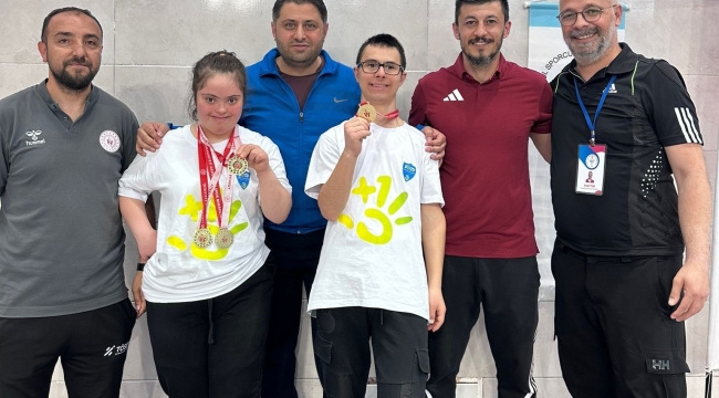 DOSD MERAM'IN ÖZEL SPORCULARINDAN 4 ALTIN BİR GÜMÜŞ 