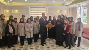 İzcilerden Müftü Müjdeci'ye Teşekkür Ziyareti