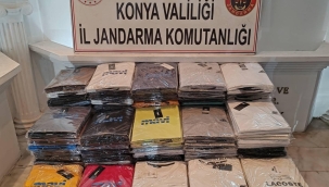 Konya Jandarma'dan Bir milyon liralık sahte marka tişört operasyonu 