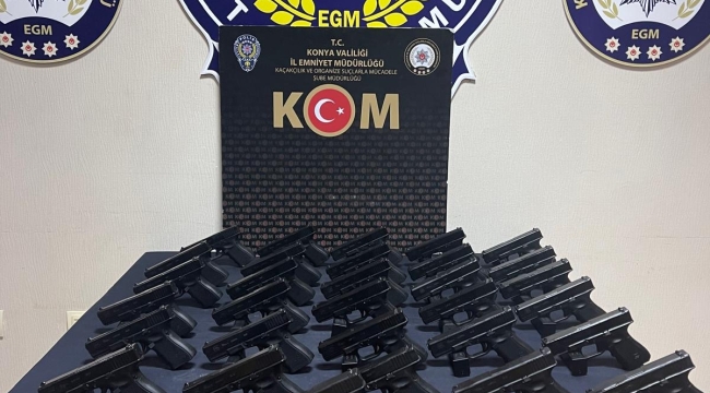 Konya polisinden silah kaçakçılarına darbe: çok sayıda silah ve parça ele geçirildi 