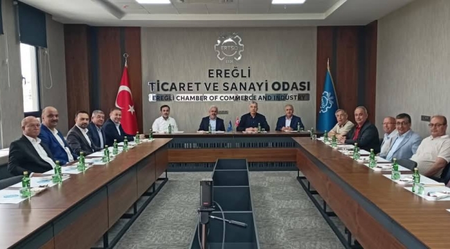 ODA VE BORSA BAŞKANLARI EREĞLİ'DE BULUŞTU 