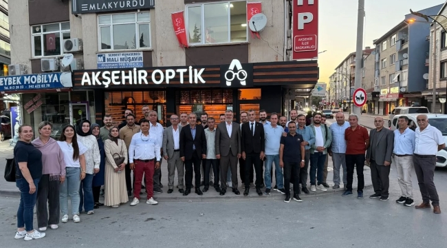 AK PARTİ AKŞEHİR'DEN MHP'YE HAYIRLI OLSUN ZİYARETİ 