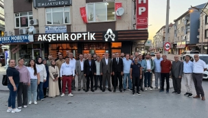 AK PARTİ AKŞEHİR'DEN MHP'YE HAYIRLI OLSUN ZİYARETİ 