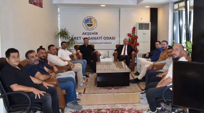 KAYMAKAM DR. MEHMET ÖZEL'DEN AKŞEHİR TİCARET VE SANAYİ ODASINA VEDA ZİYARETİ