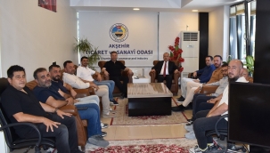 KAYMAKAM DR. MEHMET ÖZEL'DEN AKŞEHİR TİCARET VE SANAYİ ODASINA VEDA ZİYARETİ 