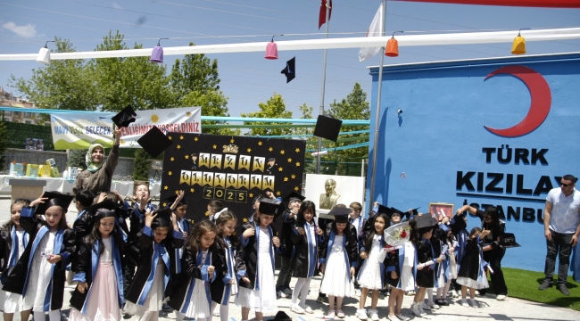 KIZILAY ANAOKULUNDAN MEZUN OLAN MİNİK ÖĞRENCİLER KEP ATTILAR 