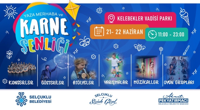 SELÇUKLU BELEDİYESİ'NDEN ÇOCUKLARA ÖZEL KARNE ŞENLİĞİ