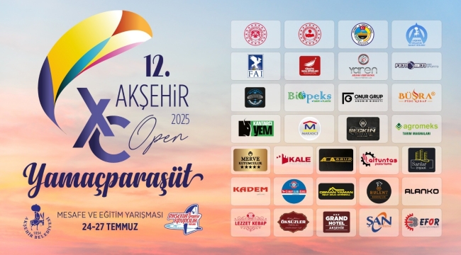 12. AKŞEHİR XC OPEN YAMAÇ PARAŞÜTÜ YARIŞMASI BAŞLIYOR! 