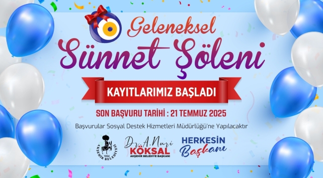 GELENEKSEL SÜNNET ŞÖLENİ KAYIT SÜRECİ BAŞLADI!