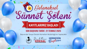GELENEKSEL SÜNNET ŞÖLENİ KAYIT SÜRECİ BAŞLADI! 