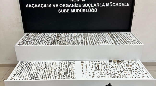 Konya KOM ekiplerinden tarihi eser operasyonu: 1 gözaltı!