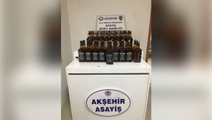 Akşehir'de Kaçak İçki Operasyonu: 59 Şişe Viski Ele Geçirildi 