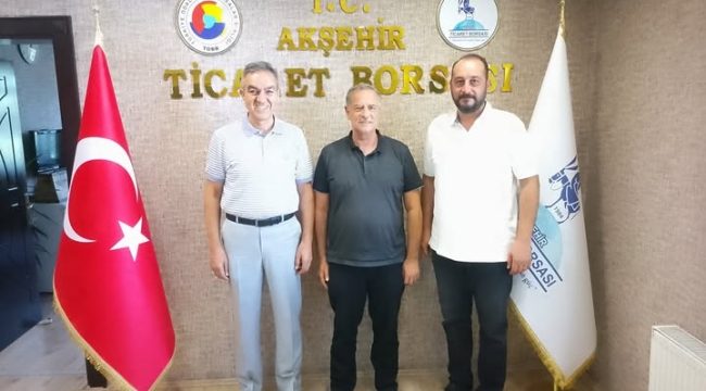 Başkan Abit ve Özşarlak'dan Akşehir Ticaret Borsası'na Ziyaret 