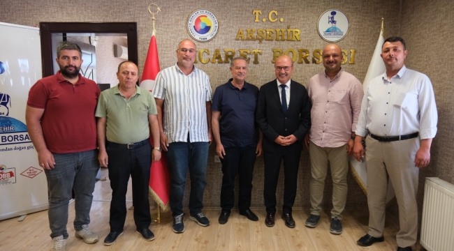 BELEDİYE BAŞKANI DR. A. NURİ KÖKSAL'DAN TİCARET BORSASI'NA TAZİYE VE HAYIRLI OLSUN ZİYARETİ 