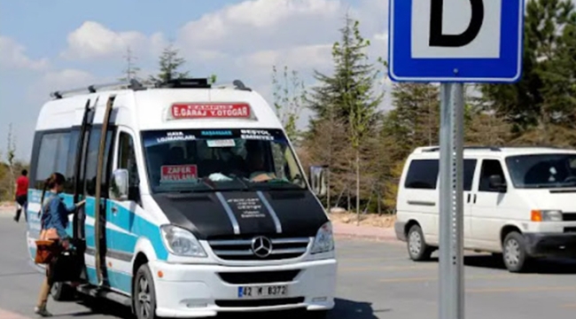 Konya'da dolmuş minibüs ücretlerine yeni zam geldi. 