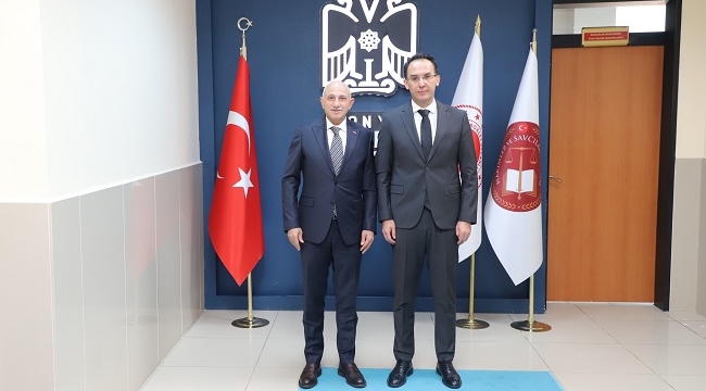 Konya İl Emniyet Müdürü Yüksek'ten Başsavcı Cuma Çoban'a hayırlı olsun ziyareti