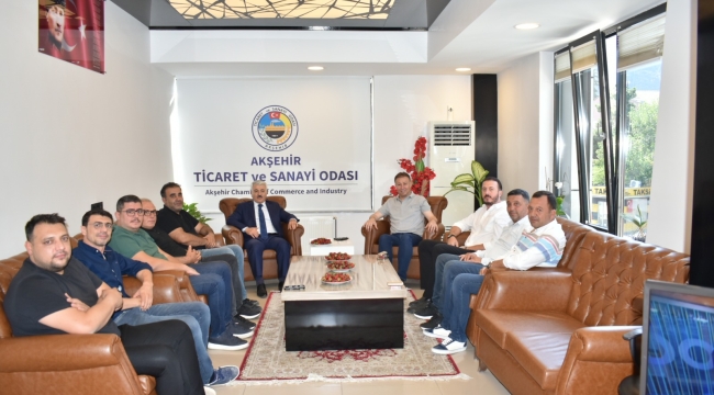 AKŞEHİR KAYMAKAMI DR. MUSTAFA YİĞİT'TEN AKTSO BAŞKANI ENDER KALKAN'A İADEYİ ZİYARET 