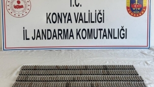 Konya'da Jandarma ekipleri su kuyusunda 262 tabanca namlusu ele geçirdi