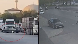 Konya'da trafiği tehlikeye atan maganda lastiğine ateş edilerek durduruldu 