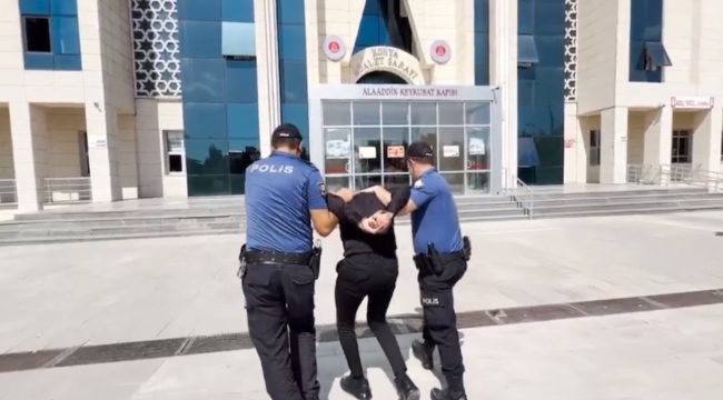 Konya'da trafikte yol kesip hakaret eden 4 magandaya Emniyet gereğini yaptı 