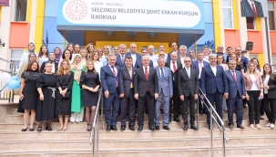 KONYA PROTOKOLÜ ÖĞRENCİLERİN İLK DERS ZİLİ HEYECANINA SELÇUKLU'DA ORTAK OLDU 