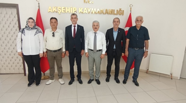 MHP AKŞEHİR'DEN KAYMAKAM YİĞİT'E HAYIRLI OLSUN ZİYARETİ 