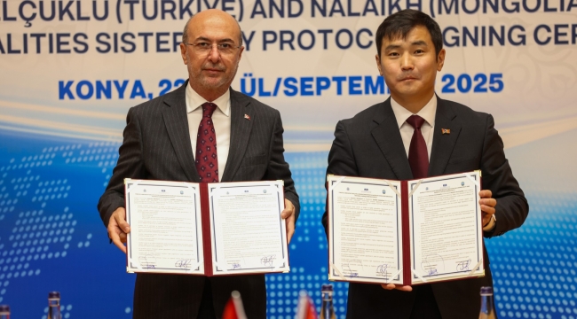SELÇUKLU BELEDİYESİ İLE MOĞOLİSTAN'IN NALAİKH BELEDİYESİ ARASINDA KARDEŞ BELEDİYE PROTOKOLÜ İMZALANDI 