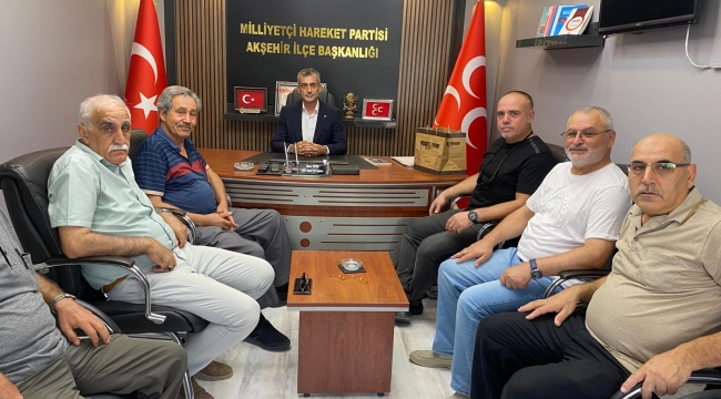 SEYYİD MAHMUD HAYRANİ DERNEĞİ'NDEN AKŞEHİR MHP'YE ZİYARET 