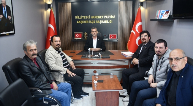 Akşehir Gazeteciler Cemiyeti'nden MHP İlçe Başkanlığı'na Ziyaret 