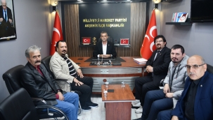 Akşehir Gazeteciler Cemiyeti'nden MHP İlçe Başkanlığı'na Ziyaret 