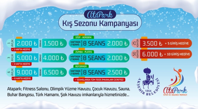 ATAPARK SPOR VE EĞLENCE MERKEZİ'NDE KIŞ SEZONU BAŞLADI! 