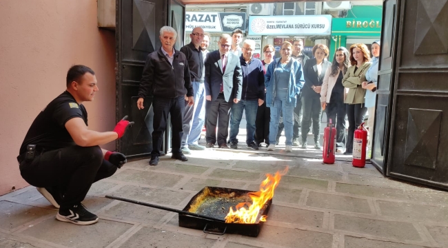 CİB Konya Bölge Müdürlüğünde yangın eğitimi ve tatbikatı