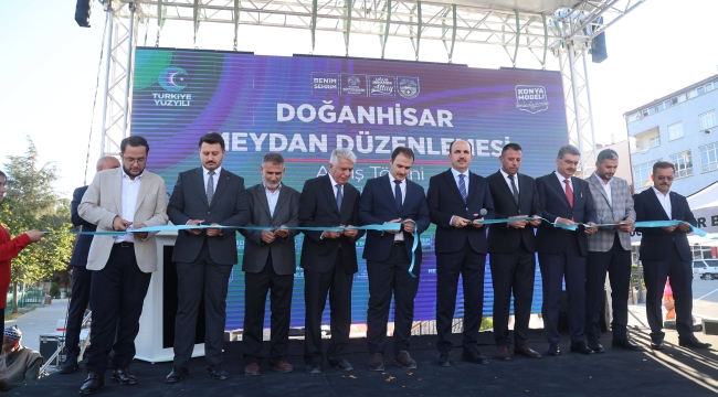 DOĞANHİSAR'A KAZANDIRILAN MEYDAN DÜZENLEMESİ HİZMETE AÇILDI 