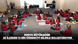 KONYA BÜYÜKŞEHİR, 28 İLÇEDEN 13 BİN ÖĞRENCİYİ BİLİMLE BULUŞTURUYOR 