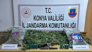 Konya'da Jandarmadan operasyon: uyuşturucu ve silah ele geçirildi  