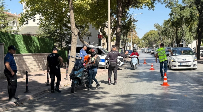 Konya polisi, motosikletlere yönelik geniş çaplı denetim yaptı 