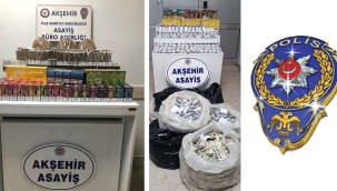AKŞEHİR'DE KAÇAK SİGARA VE TÜTÜN OPERASYONU 
