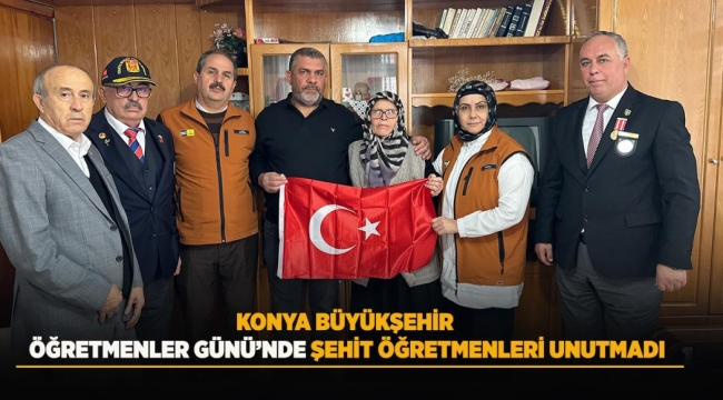 KONYA BÜYÜKŞEHİR ÖĞRETMENLER GÜNÜ'NDE ŞEHİT ÖĞRETMENLERİ UNUTMADI 