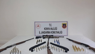 Konya'da jandarmadan ruhsatsız silah operasyonu 