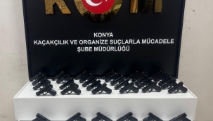 Konya polisinden kaçak silah operasyonu: Yüzlerce silah ve silah parçası ele geçirdi