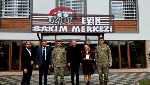 Garnizon Komutanı Yarbay Hüseyin ŞEN Özel Akşehir Umut Bakım'a ziyaret