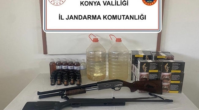 Konya'da kaçak içki üretimine jandarma baskını 