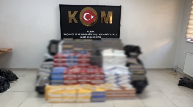 KONYA'DA KAÇAK SİGARA OPERASYONU: 5 GÖZALTI 
