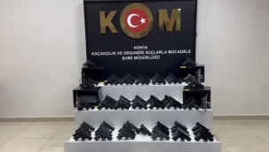 Konya polisinden silah operasyonu: 100 silah ele geçirildi! 