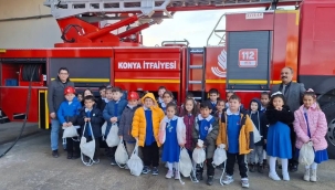 Yunak'taki 1. Sınıf Öğrencileri İtfaiye Bilinci Kazanıyor 