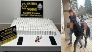 AKŞEHİR'DE NARKOTİK OPERASYONU: 10 BİN 550 UYUŞTURUCU HAP ELE GEÇİRİLDİ 