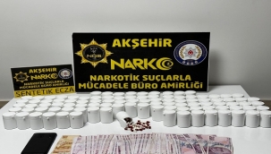 AKŞEHİR'DE UYUŞTURUCU OPERASYONU: 5 BİN 500 HAP ELE GEÇİRİLDİ 
